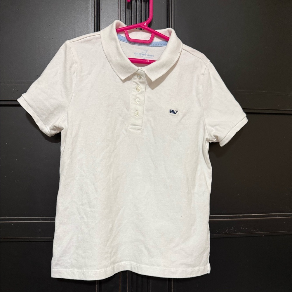 Vineyard Vines White Polo Shirt Classic Cotton Pique